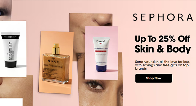 Sephora UK夏日身體呵護盛典，尊享75折優惠與免費禮物!